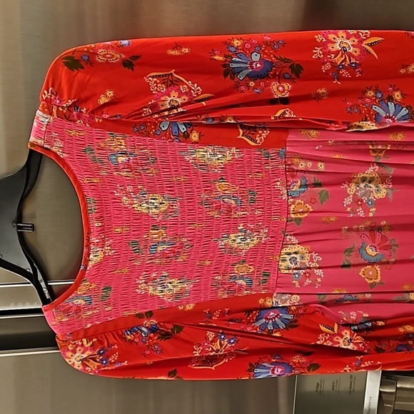 💕SPELL & THE GYPSY💕 Solstice Boho Midi Dress ~ Salsa Rose Large - Picture 12 of 16